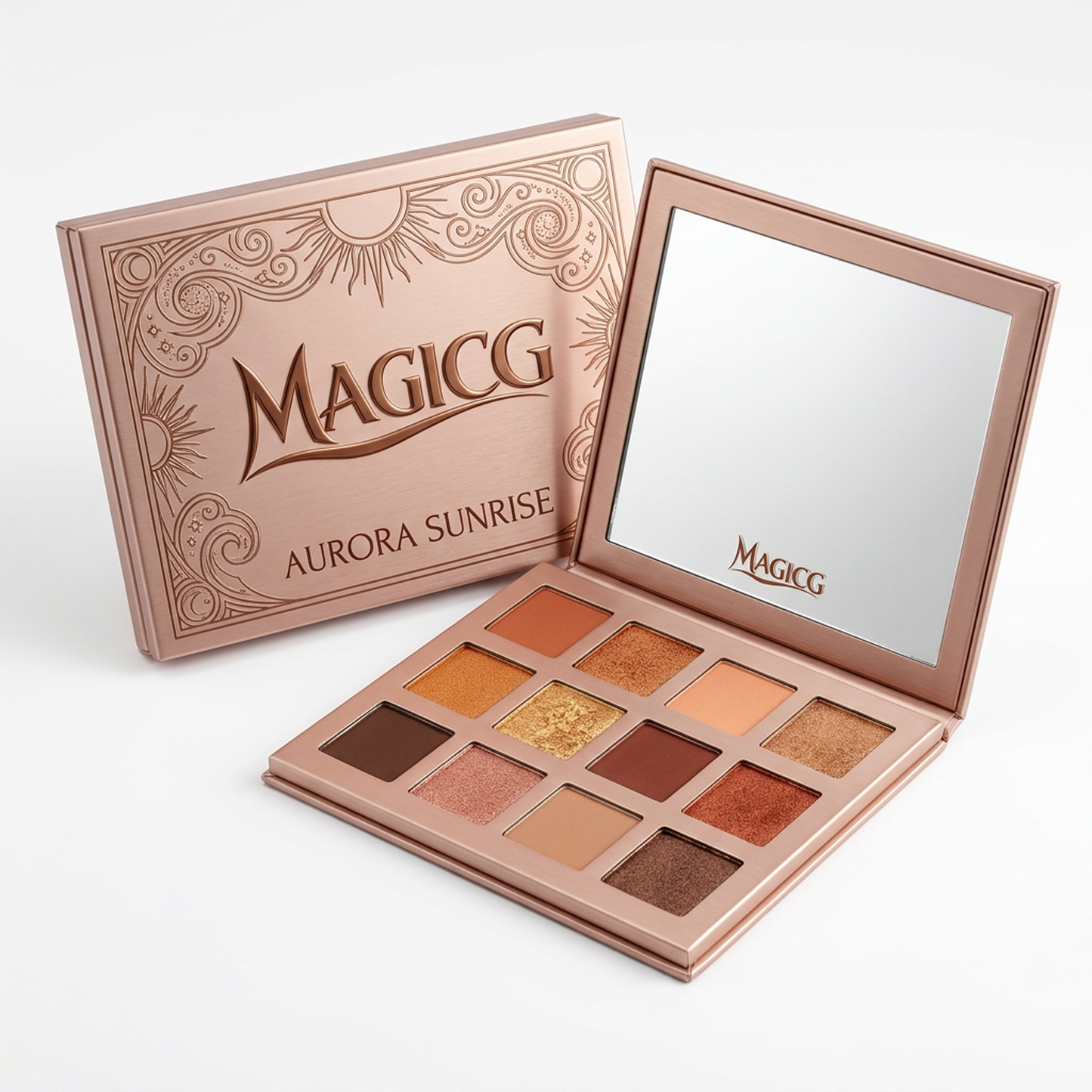 Magicg Aurora Sunrise Eyeshadow Palette — 12 Warm-Toned Shades, Endless Possibilities