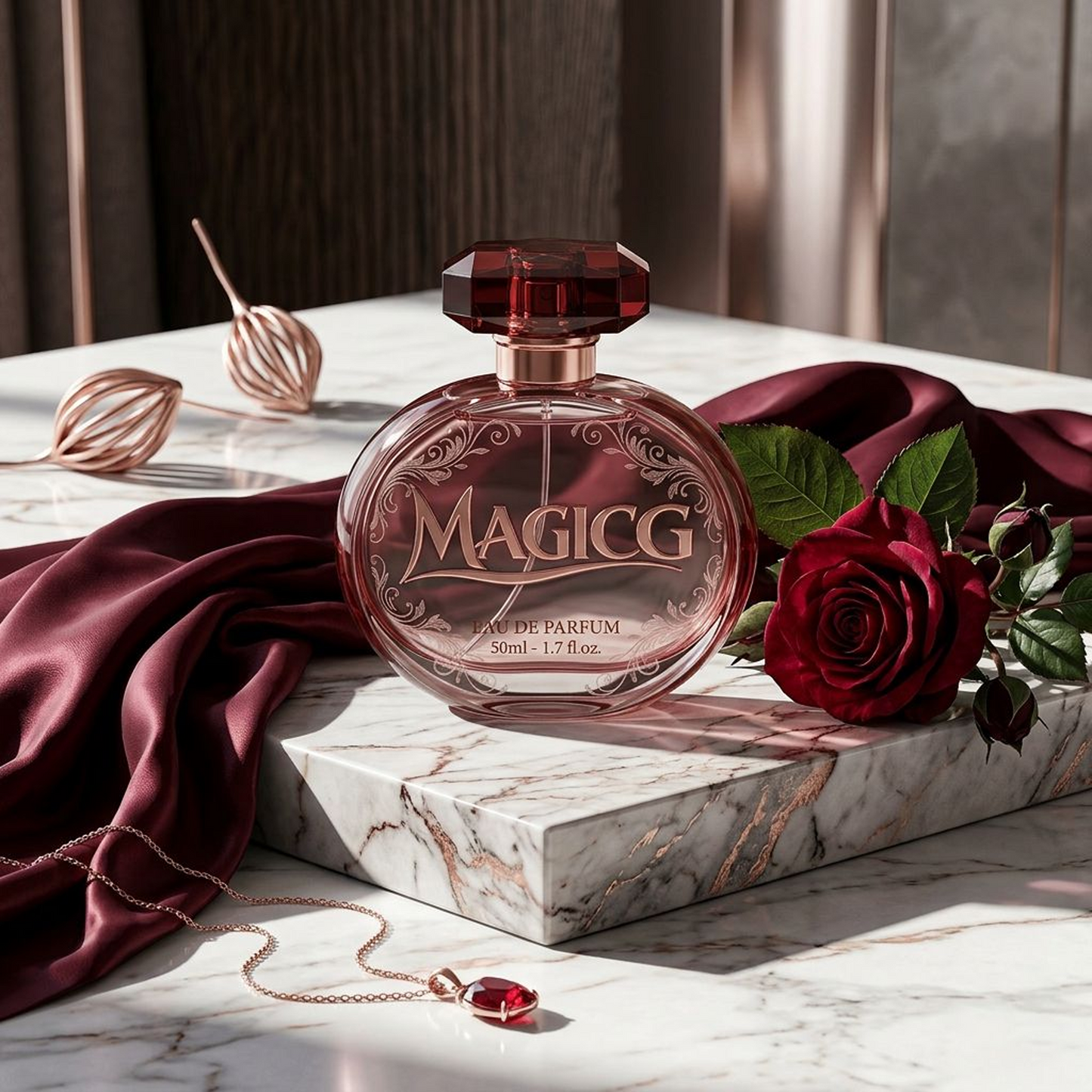 Magicg Eau de Parfum — A Romantic Rose-Tinted Elixir of Passion & Grace