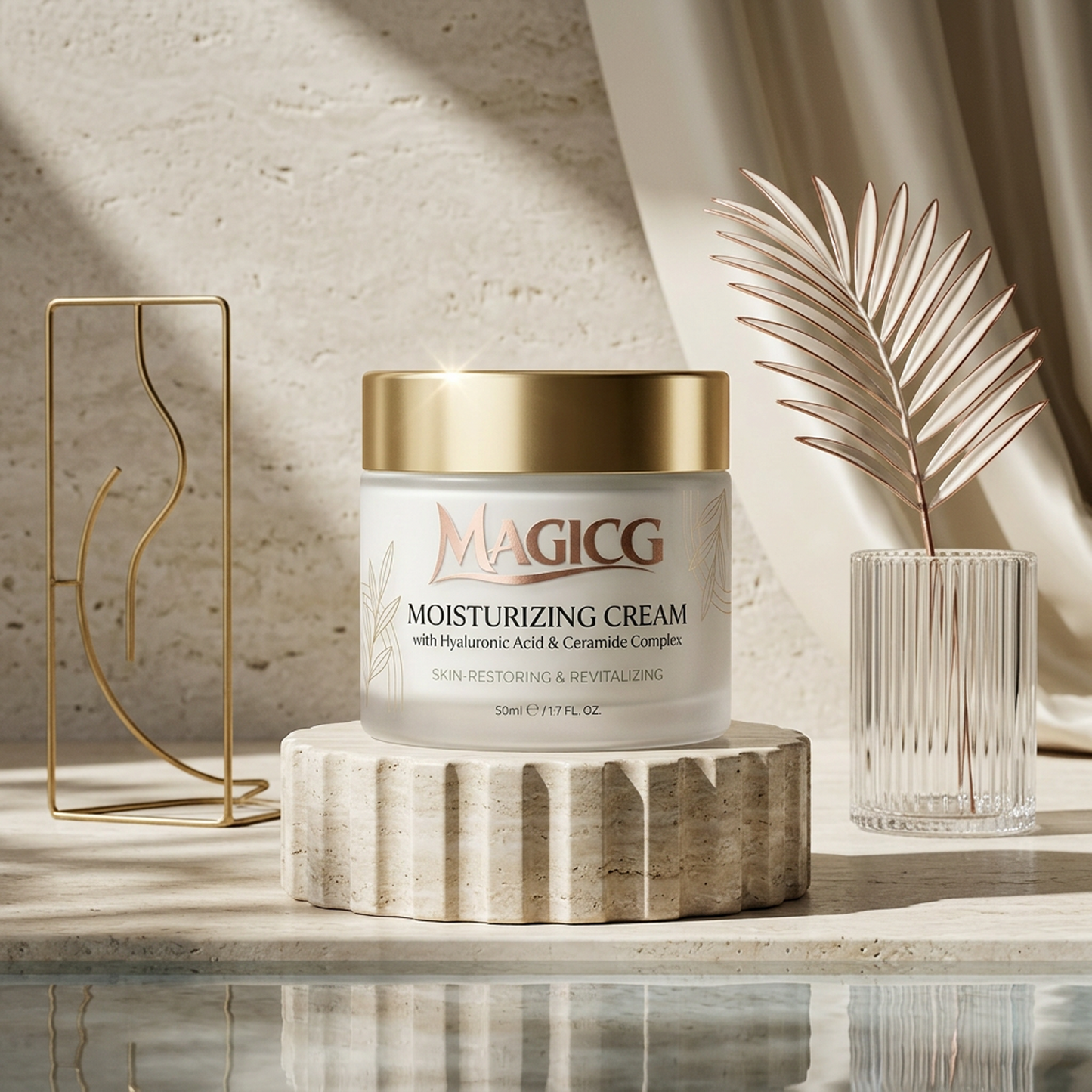 Magicg Moisturizing Cream — Hyaluronic Acid & Ceramide Complex, Skin-Restoring & Revitalizing