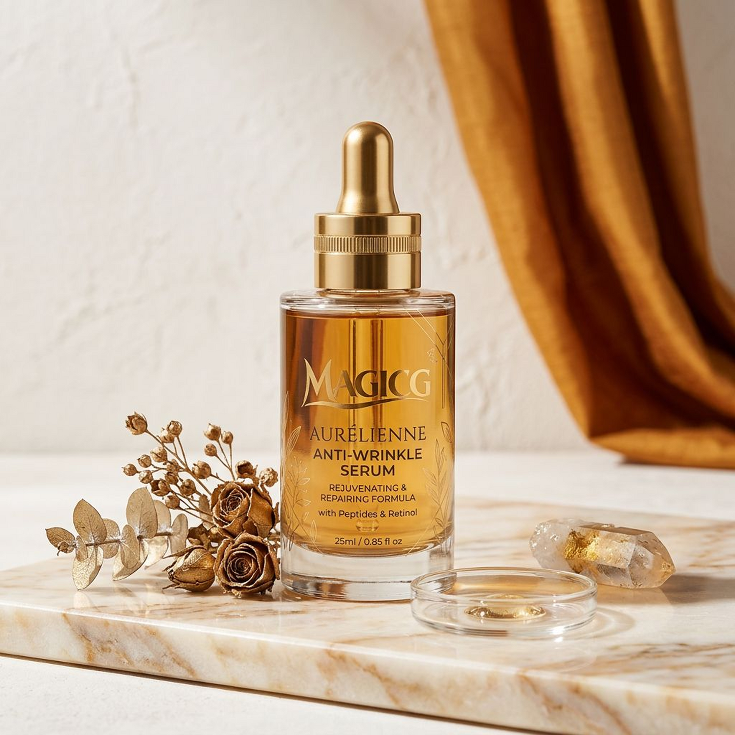 Magicg Aurélienne Anti-Wrinkle Serum — Rejuvenating & Repairing Formula with Peptides & Retinol