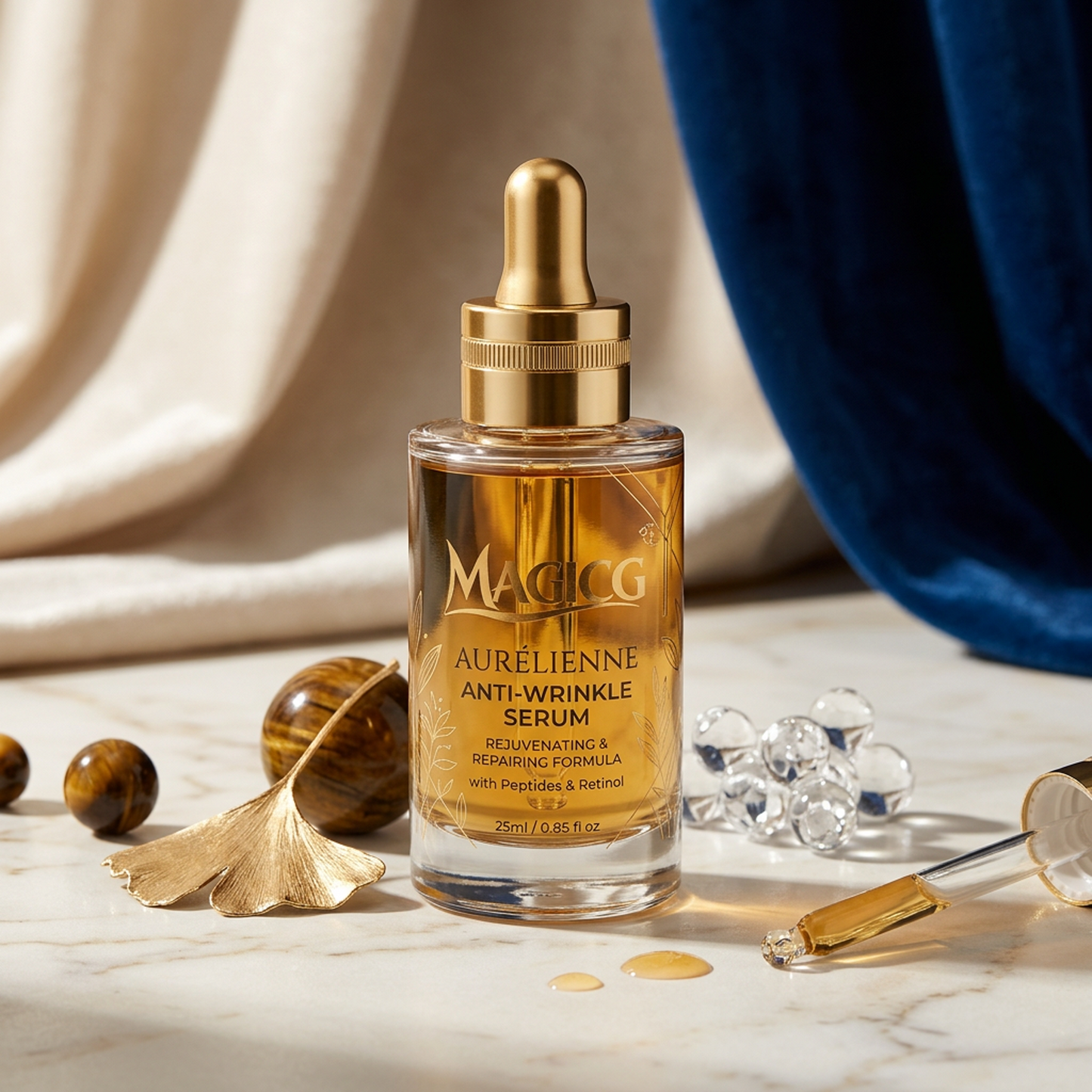 Magicg Aurélienne Anti-Wrinkle Serum — Rejuvenating & Repairing Formula with Peptides & Retinol