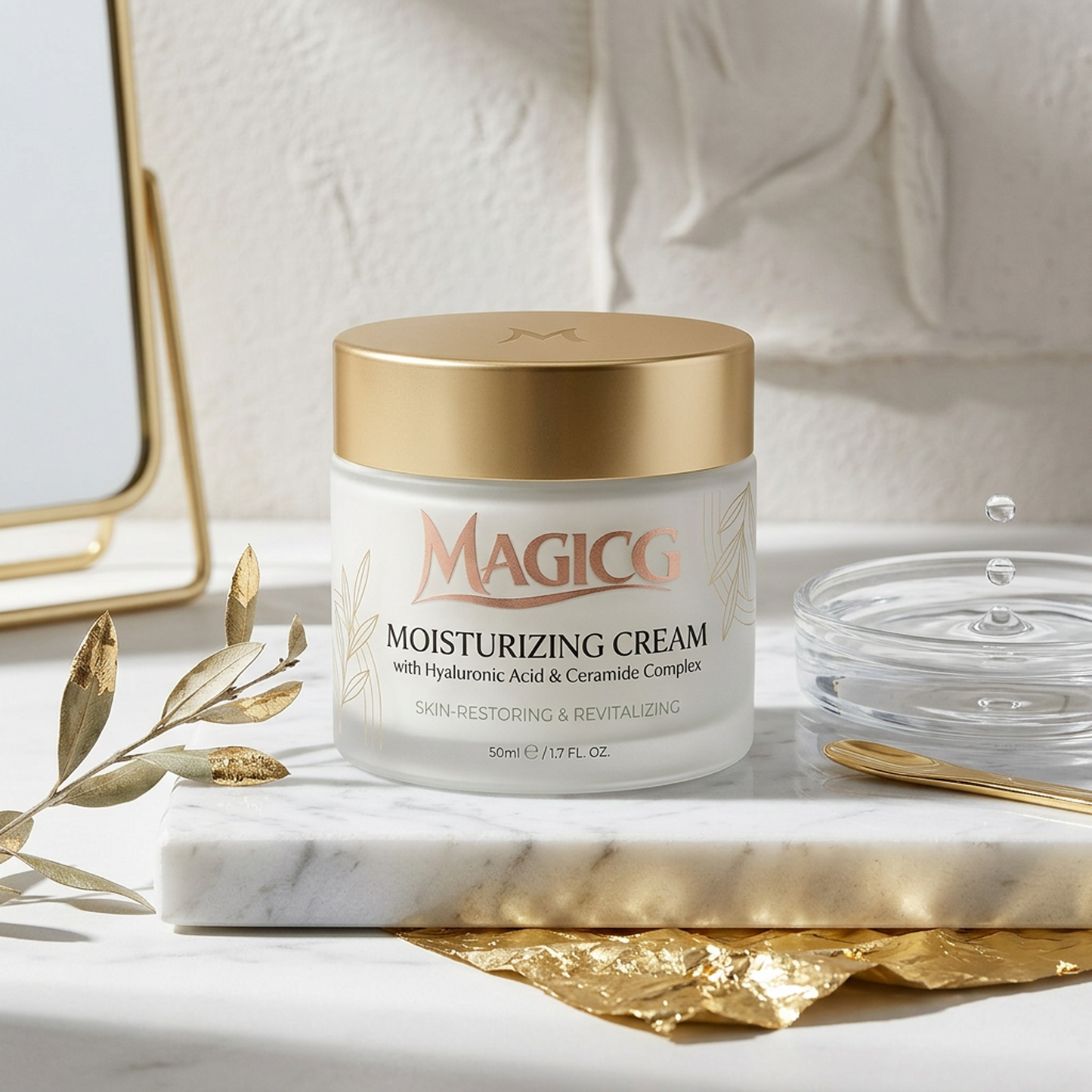 Magicg Moisturizing Cream — Hyaluronic Acid & Ceramide Complex, Skin-Restoring & Revitalizing
