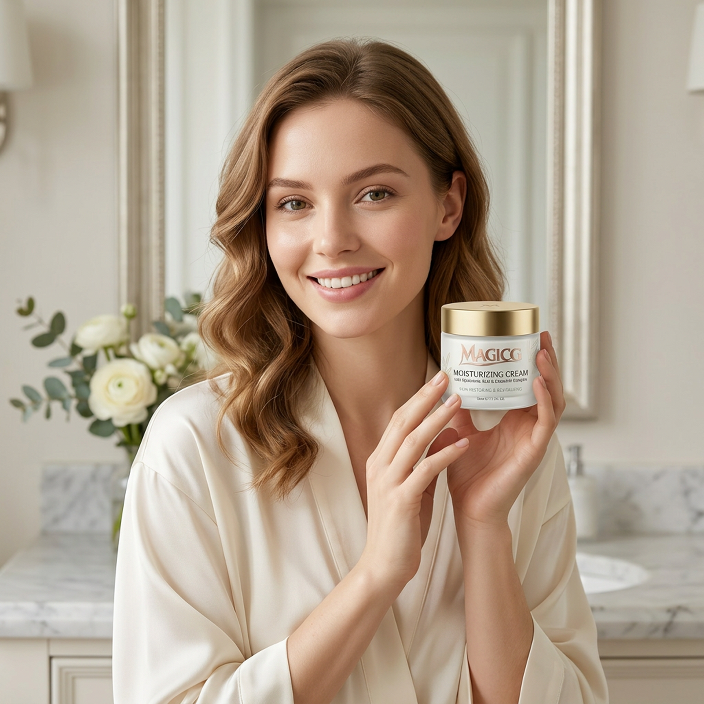 Magicg Moisturizing Cream — Hyaluronic Acid & Ceramide Complex, Skin-Restoring & Revitalizing